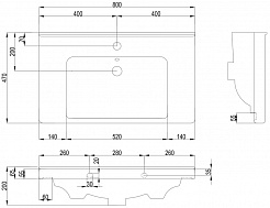 ASB-Woodline Тумба с раковиной Риола 80 подвесная белая – фотография-12